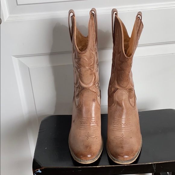 Faux Leather Cowgirl Boots - Picture 3 of 6